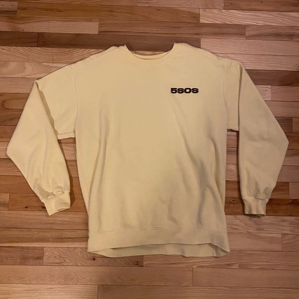 Light yellow 5 seconds of summer crewneck
